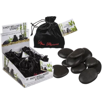 Masážní kámen Sada lávových kamenů v plátěném pytlíku