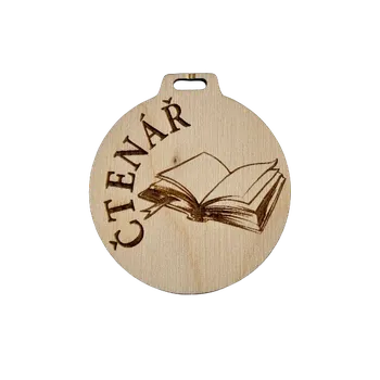 DCH Dřevěná medaile - Čtenář