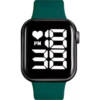 Hodinky Digitální sportovní hodinky - zelená bílá