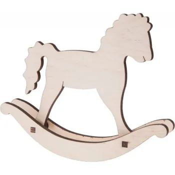 Dárková krabička Dřevěný houpací koník - 17 cm