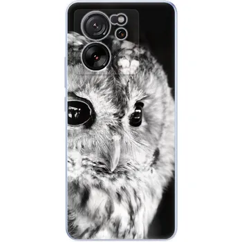 Pouzdro na mobilní telefon Odolné silikonové pouzdro iSaprio - BW Owl - Xiaomi 13T / 13T Pro