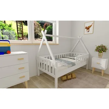 Postel Postel z masivu Pavlík 180/80 cm + rošt ZDARMA - bílá