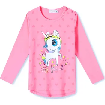 Dívčí tričko Dívčí tričko - KUGO HC0746, světle růžová Barva: Růžová světlejší, Velikost: 92