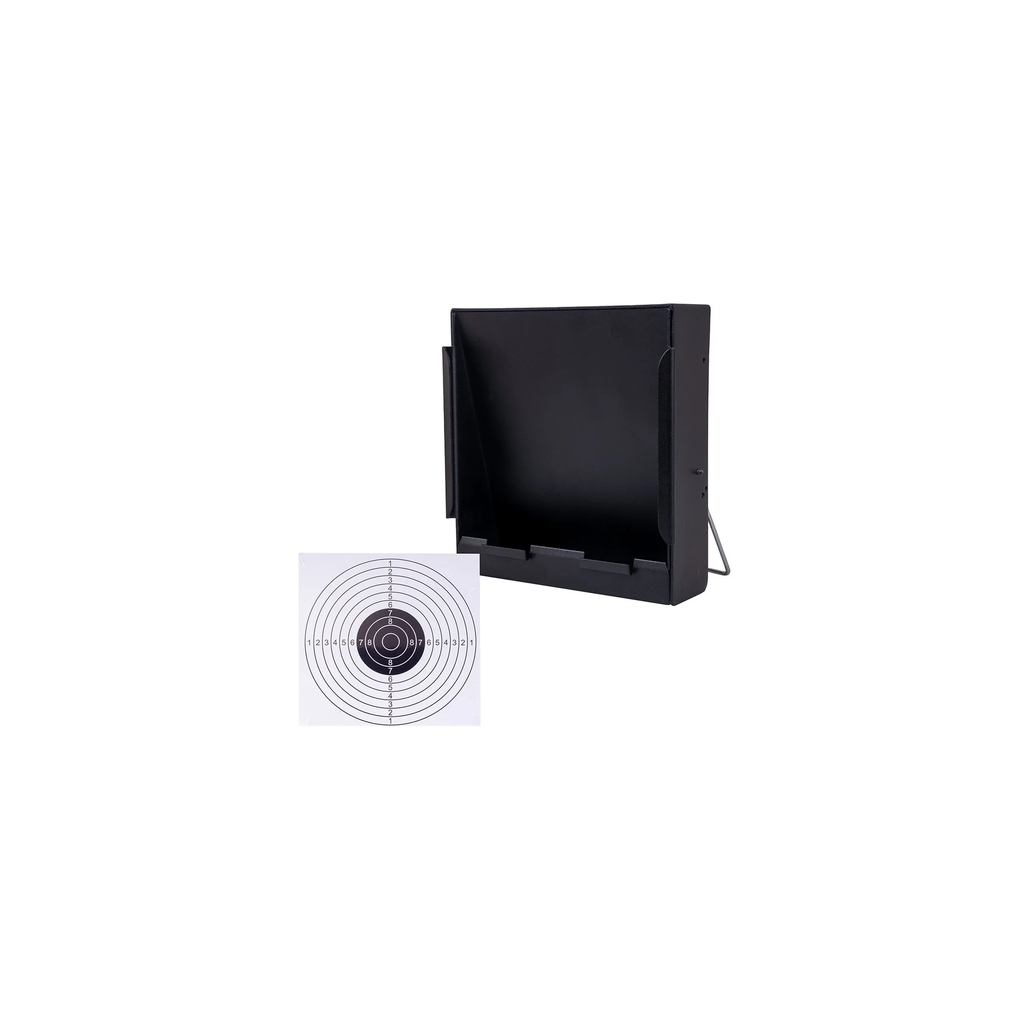 Fotografie 1 - Terč na sportovní střelbu inSPORTline Peltrap lapač diabolků + 100 ks papírových terčů 14 x 14 cm