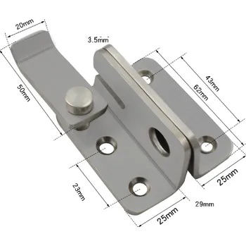 Nerezová dveřní,okenní petlice západka levá větší (PTTL3)