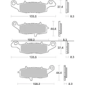 Motodíl Sada brzdových destiček Brembo přední KAWASAKI VN 1700 Classic T