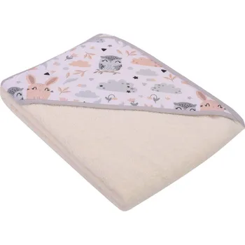 Dětská osuška s kapucí - termofrote béžová 100x100 cm