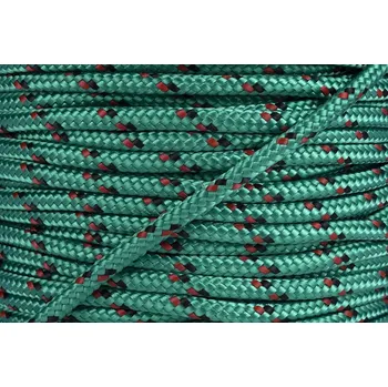 Lano Šňůra PPV 4mm s jádrem Zelená červená černá