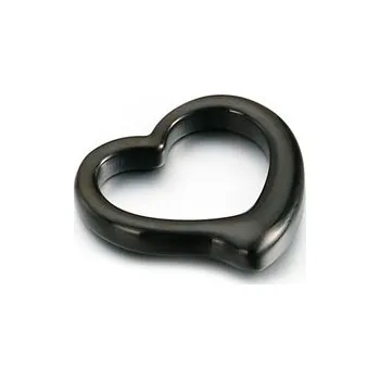 Přívěsek OK1441-K Černý ocelový přívěšek srdíčko