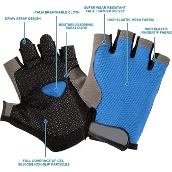 Cyklistické rukavice Cyklistické rukavice polodlouhé - tmavě modré,M