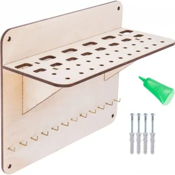 police Dřevěná police na nářadí