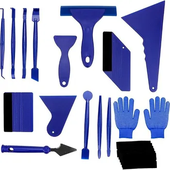 Nářadí pro automobil SEFIS sada nástrojů k lepení folií a tónování skla 16ks