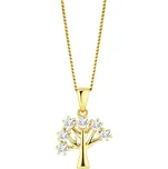 Pozlacený stříbrný přívěsek Sevilla, strom života s kubickou zirkonií Preciosa