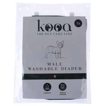 kooa Pratelná plena pro psí samce zelená/bílá, S