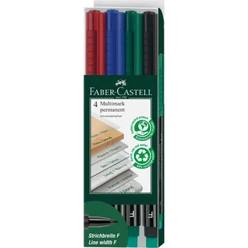 Kancelář FABER-CASTELL Multimark gumovací 1513 F, set 4ks