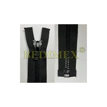 Zip zip dělitelný kostěný 8mm-022 cm aretační jezdec černý