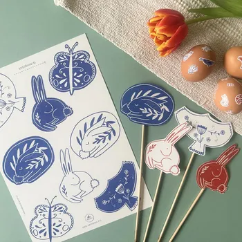 Velikonoční dekorace Trio velikonoční vystřihovánky - 2+1 zdarma