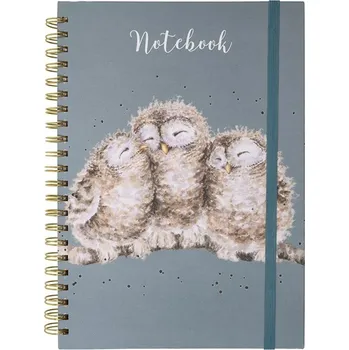 Zápisník Wrendale Designs Kroužkový blok Wrendale Designs "Owlets", A4, 90 l., linkovaný - Sovy