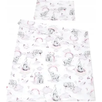 Povlečení Povlečení do postýlky 120/90 cm - slůně růžová