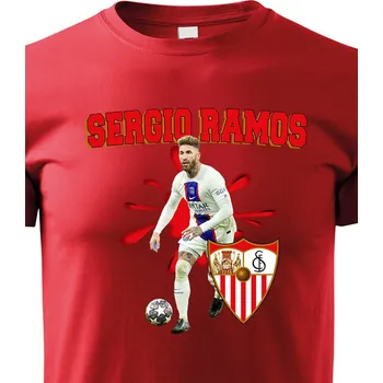 Chlapecké tričko Dětské tričko Sergio Ramos, Barva Červená, Velikost 158 cm/12 roků, Canvas Dětské tričko Bezvatriko.cz 2380