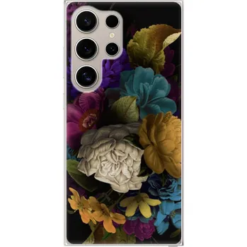 Pouzdro na mobilní telefon Odolné silikonové pouzdro iSaprio - Dark Flowers - Samsung Galaxy S24 Ultra