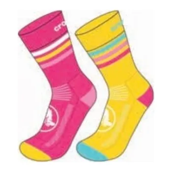 Pánské ponožky VINTAGE KIDS bavlněné dětské ponožky Crocs 27-30 růžová / žlutá