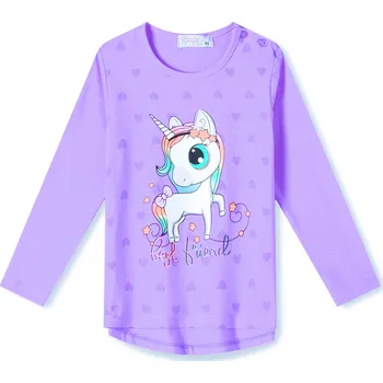 Dětská móda Dívčí tričko - KUGO HC0746, fialková Barva: Fialková, Velikost: 80