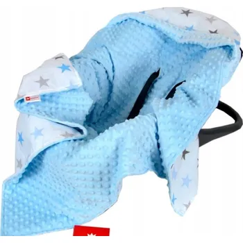 Dětská deka Zavinovací deka do autosedačky modrá/hvězdy