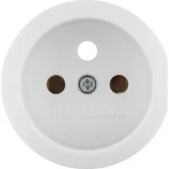 Elektrická zásuvka Centr.díl pro zás. se zemn. kol. s ochr. proti dotyku,Serie 1930, bílá