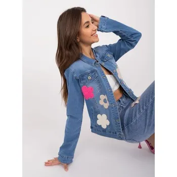 Dámská casual bunda Dámská bunda s květinovým vzorem HETA modrá