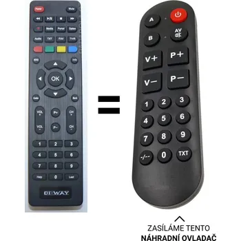 Dálkový ovladač DI-WAY IRD-265, IRD-H265 HD-BOX HS-265 náhradní dálkový ovladač pro seniory