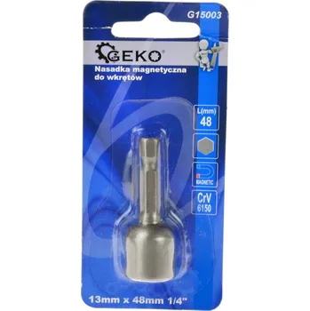Magnetický nástavec do vrtačky 1/4" - 13 x 48mm, Geko G15003