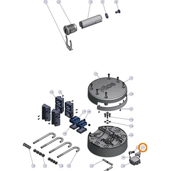 Pohon brány PPD2063.4540 záslepka ramene závory Nice MBar i LBar