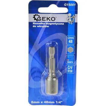Magnetický nástavec do vrtačky 1/4" - 8 x 48mm, Geko G15001