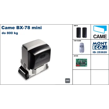 Pohon brány Sada pohonu posuvné brány Came BX-78 mini, set do 800 Kg vč. dálkového ovládání