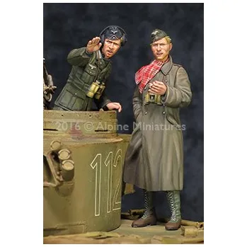 Plastikový model Alpine Miniatures 1/35 DAK AFV Commander Set