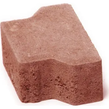 Dlažba CS-BETON Betonová zámková dlažba KOST půlka tl. 6 cm červená