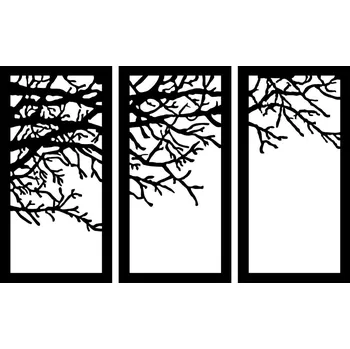 Nástěnná kovová dekorace AGAC černá