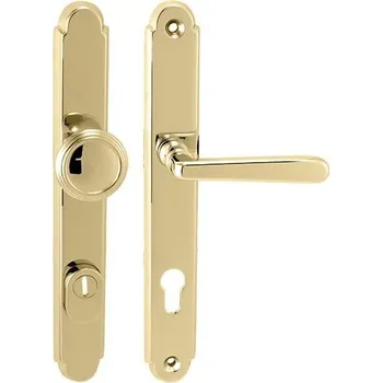 Dveřní kování NI - ALT WIEN PLUS K PZ PLUS s otvorem pro vložku, 92 mm, koule/klika OLV - Mosaz leštěná lakovaná