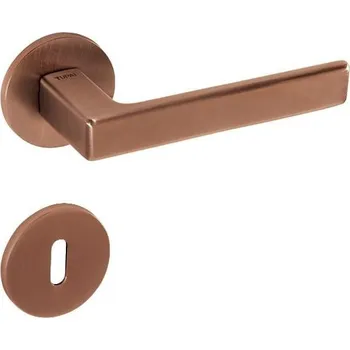 Dveřní kování TI - SONIA - R 3095 5S klika/klika, rozety WC CUM PVD - Měď matná PVD (160)