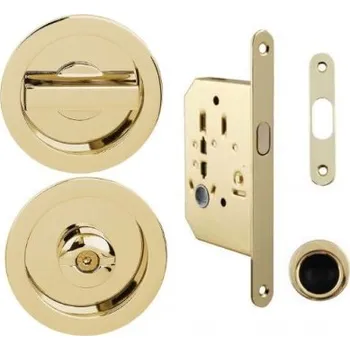 Vchodové dveře VPD Set na posuvné dveře 372-312 WC zámek Zlatý lesk