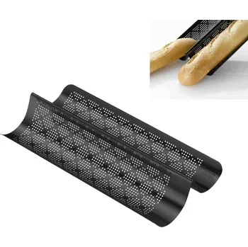 Plech na pečení Plech na pečení baget s nepřilnavým povrchem INSPIRATION 40 x 20 cm - KAISER (Pekáč na bagety KAISER INSPIRATION s perforací CrispTec 40 x 20 cm - KAISER)