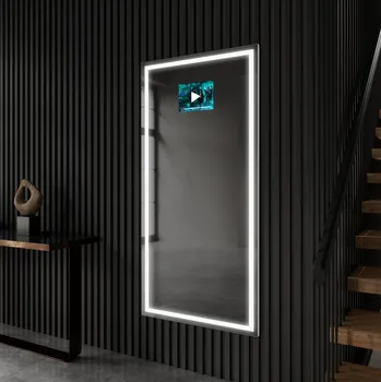 Zrcadlo Vertikálne Zrkadlo v rámu s LED podsvietením L49