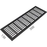 SRL - ALFA větrací mřížka šířka 130 x 500 mm 130 mm, 500 mm F8 - Černý elox