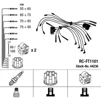 Zapalovací kabel Sada kabelů pro zapalování NGK NGKRC-FT1101