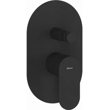 Vodovodní baterie Ravak Podomítková baterie Eleganta EL 061.00, s automatickým přepínačem EL 061.20BLM.O2 Podomítková baterie, automat, 2cestná s tělesem, Black Matt X070298 + voucher# Dodatečná sleva 5% kód: KOUPELNA