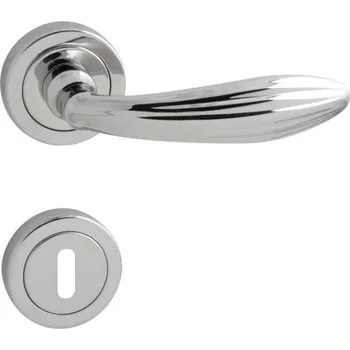 Dveřní kování TI - SOFIA - R 1917 klika/klika, rozety WC OC - ​​Chrom lesklý (03)