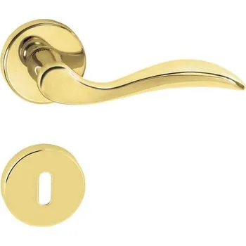 Dveřní kování TI - LEA - R 1948 rozety BB, klika/klika OLV - Mosaz leštěná lakovaná (01)