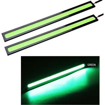 Přední světlomet 2x COB LED pásek do auta 12V 6W zelená