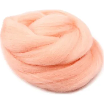 Ovčí rouno Vlna na plstění / ovčí rouno česané, 730340/6, 20g, meruňková